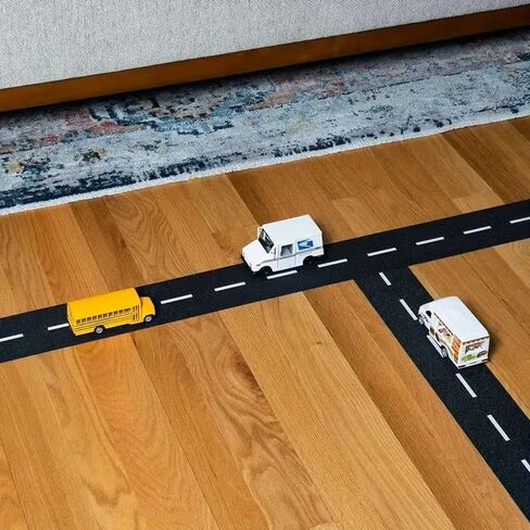 1 Roll Highway Paper Tape Sticky, Creative Transportation Railway Road Parking Lot Design, DIY Scrapbook Sticker Labels, Masking Tapes for Arts DIY Crafts, Vehicle Car Themed Party Supplies, Style 1 in Saudi Arabia