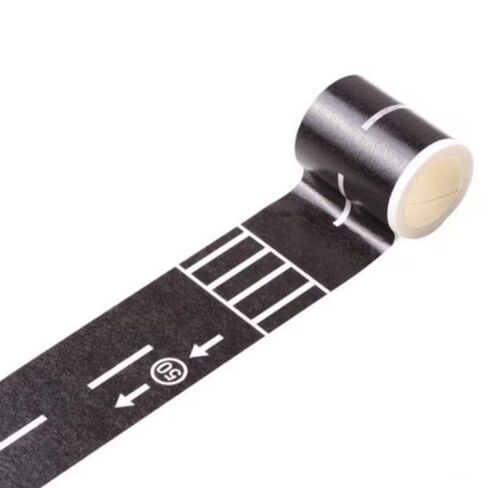 1 Roll Highway Paper Tape Sticky, Creative Transportation Railway Road Parking Lot Design, DIY Scrapbook Sticker Labels, Masking Tapes for Arts DIY Crafts, Vehicle Car Themed Party Supplies, Style 1 in Saudi Arabia