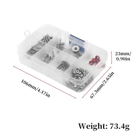 Replacement Stainless Steel Screws Kit Box for Arrma 1/18 Granite Typhon Mojave Grom RC Car Upgrade Parts in Saudi Arabia