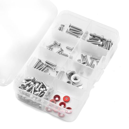 Replacement Stainless Steel Screws Kit Box for Arrma 1/18 Granite Typhon Mojave Grom RC Car Upgrade Parts in Saudi Arabia