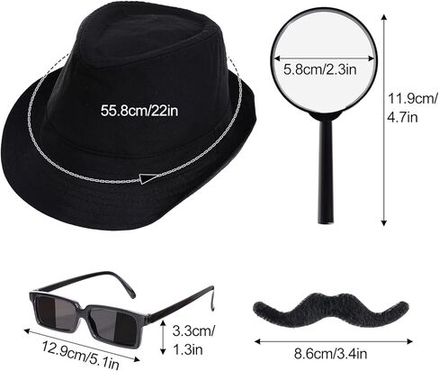 HOVEOX Detective Costume Spy Costumes Detective Costume Set for Halloween in Saudi Arabia