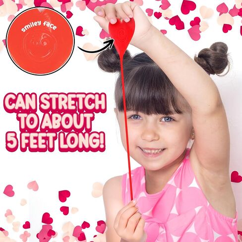 48 قطعة من أوتار القلب اللاصقة من ArtCreativity - لعبة أيدي صفعة القلب لعيد الحب مع وجه مبتسم - قلوب لزجة فيدجيت ألعاب عيد الحب وهدايا الحفلات للأطفال in Kuwait