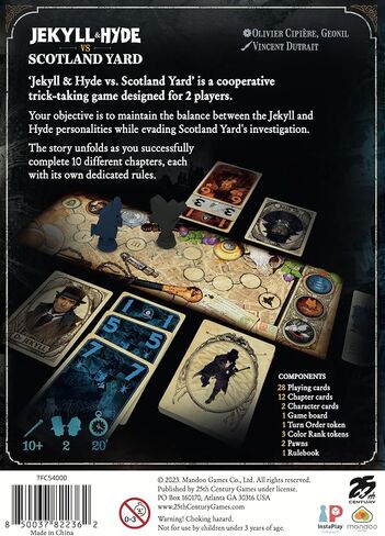 Jekyll & Hyde vs. Scotland Yard by 25th Century Games – Cooperative Trick Taking Board & Card Game for Two Players – Story Based Gameplay – for Ages 10+ & 20 Min Playtime in Kuwait