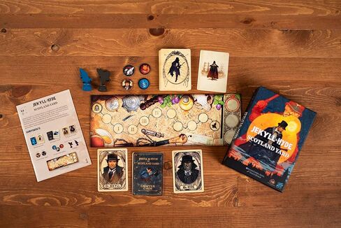 Jekyll & Hyde vs. Scotland Yard by 25th Century Games – Cooperative Trick Taking Board & Card Game for Two Players – Story Based Gameplay – for Ages 10+ & 20 Min Playtime in Kuwait