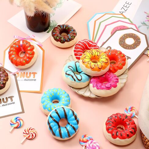30 Pcs Valentine's Day Donut Stress Balls for Kids with Funny Valentines Cards Donut Squeeze Toys for Girls Boys Classroom Exchange Gifts Stress Relief Balls for Valentines Birthday Party in Saudi Arabia