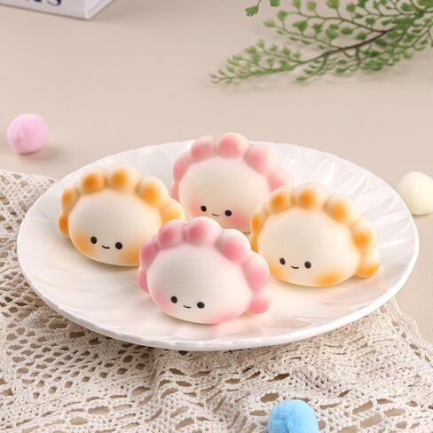 Anboor 4 PCS Small Dumpling Squishies Toys - Slow Rising Fidget Sensory Toy for Kids and Adults, Cute Kawaii Stress Relief Toys for Classroom, Birthday (Random Colors) in Saudi Arabia