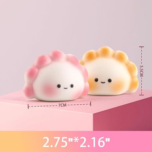 Anboor 4 PCS Small Dumpling Squishies Toys - Slow Rising Fidget Sensory Toy for Kids and Adults, Cute Kawaii Stress Relief Toys for Classroom, Birthday (Random Colors) in Saudi Arabia