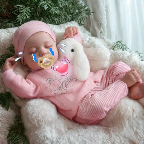 BABESIDE Realistic Baby Doll with Heartbeat Loulou, 20 inch Handmade Reborn Baby Dolls Girl with Crying and Babbling Voice, Real Baby Dolls That Look Real for Girls Boys Kids Age 3+ in Saudi Arabia