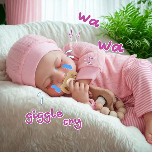 BABESIDE Realistic Baby Doll with Heartbeat Loulou, 20 inch Handmade Reborn Baby Dolls Girl with Crying and Babbling Voice, Real Baby Dolls That Look Real for Girls Boys Kids Age 3+ in Saudi Arabia