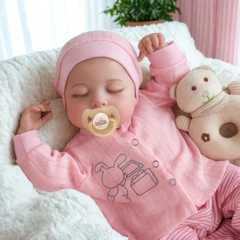 BABESIDE Realistic Baby Doll with Heartbeat Loulou, 20 inch Handmade Reborn Baby Dolls Girl with Crying and Babbling Voice, Real Baby Dolls That Look Real for Girls Boys Kids Age 3+ in Saudi Arabia