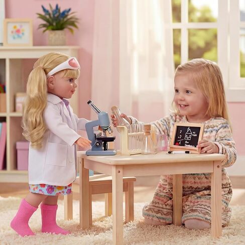 BABESIDE American Realistic Baby Doll Girl, 16 Inch Pretend Play Dolls Set, Long Gold Ponytail Complete with Clothes and Toy Accessories Gift for Kids Age 3+ in Saudi Arabia