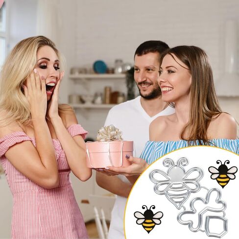 Bee Cutting Dies, BENOSAPCE 2 Pcs Hollow Bees Frame Metal Die Cuts Animal Bees Embossing Stencil Die Cutting Template Mold for Making Wedding Album Paper Card Decoration DIY Scrapbook Photo in Saudi Arabia