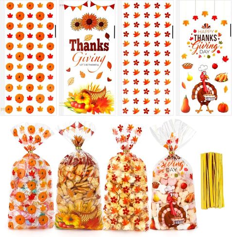Valentine Treat Bags, 100 Pcs Valentines Cellophane Treat Bags, Red Love Heart Goodies Candy Bags Valentine Gift Bags with Twist Tie for Valentine's Day Wedding Party Favor Supplies (4 Styles) in Saudi Arabia