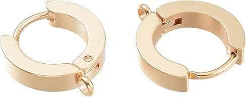 BENECREAT 10PCS Stainless Steel Huggie Hoop Earring Hook Jewelry Findings Stud Earring Findings with Storage Container for Jewelry Making Findings in Saudi Arabia