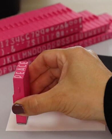 PEGZ® V2 Alphabet Stamps Clickable - Connectable Curvy Girl Font (48 Uppercase & 48 Lowercase, 4 Blanks 100 pc Medium Size) in Saudi Arabia