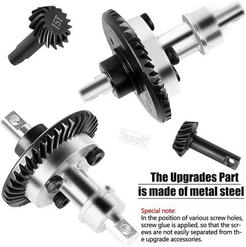 Aluminum Front Rear Bulkhead Gearbox Steel Diff Gear Upgrades for 1/16 E-Revo VXL,Slash 4WD,Summit,Alloy RC Gearbox w/Transmission Gear Hops Up,Red in Saudi Arabia