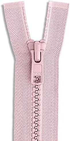 YKK #5 Molded Vislon Pink Medium Weight Jacket Separating Zipper - Choose Your Length - Color: Pink #513 - Made in The United States (1 Zipper Per Pack) (26" Inches) in Saudi Arabia