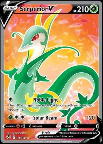 Serperior V 170/195- Silver Tempest - الفن الكامل - بطاقة Pokemon Ultra Rare - Holo Foil in Saudi Arabia