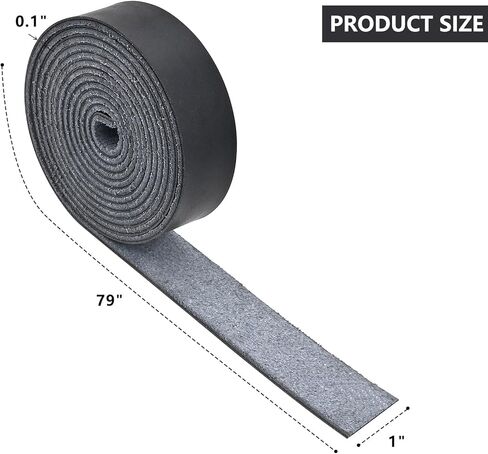 Faux Leather Strap 79 Inches Long Leather Strips, 1 Inch Wide 2.7mm Thick Soft Leather Strip for DIY Craft Projects, Belt, Knife Sheath, Fabric, Clothing, Tooling, Black in Saudi Arabia