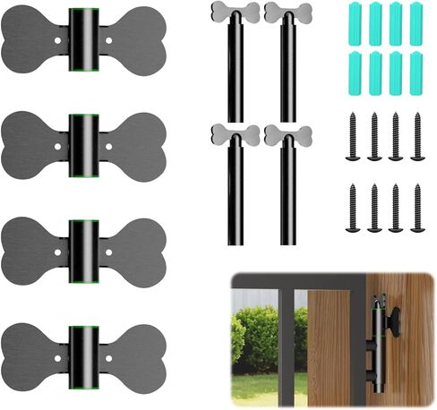 Pet Fence to Wall Anchor, Universal Indoor Outdoor Dog Play Pen Accessories, Playpen Stabilizer for Outside Yard, No-Drill Adhesive or Bolts Mount（4-Pack） in Saudi Arabia