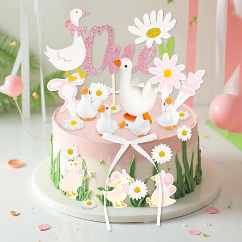 27pcs Silly Goose Cake Topper Silly Goose Cake Decoration for Baby Shower Supplise in Saudi Arabia