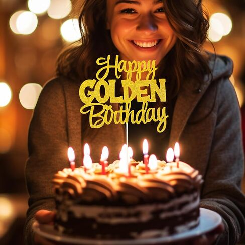 قطعة واحدة من أعلى كعكة عيد الميلاد الذهبي السعيد، زينة ذهبية لامعة للأعياد الأولى والعاشرة والخامسة والثامنة والعشرين والحادية والثلاثين والأربعين والخمسين والستين والسبعين والثمانين والتسعين والمائة للاحتفال بالذكرى السنوية لمستلزمات تزيين الكيك in Saudi Arabia