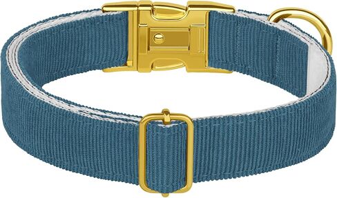 Personalized Dog Collar with Gold Metal Buckle, Velvet Custom Dog Collars for Small, Medium & Large Dogs – Puppy Collars with Metal Buckle, 4 Sizes, 8 Colors (Light Brown, S, 9"-12") in Saudi Arabia