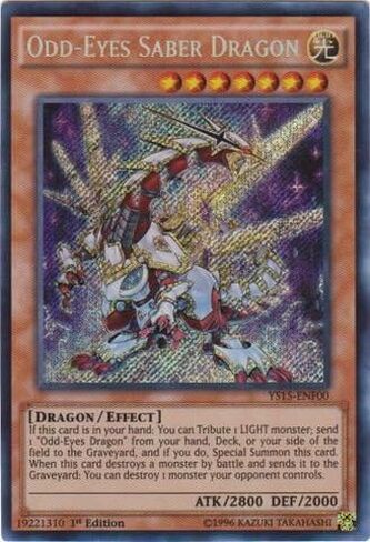 YU-GI-OH! - Odd-Eyes Saber Dragon (YS15-ENF00) - Starter Deck: Saber Force - 1st Edition - Secret Rare in Saudi Arabia