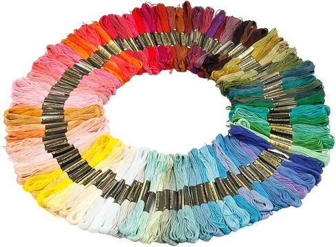Colorful Embroidery Floss 100 Skeins Cross Stitch Threads Embroidery Thread for Hand Embroidery Friendship Bracelets String Cross Stitch Painting Bracelet Yarn Craft Floss in Saudi Arabia