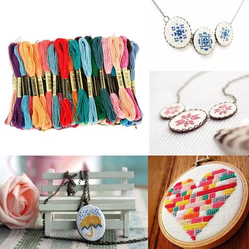 Colorful Embroidery Floss 100 Skeins Cross Stitch Threads Embroidery Thread for Hand Embroidery Friendship Bracelets String Cross Stitch Painting Bracelet Yarn Craft Floss in Saudi Arabia