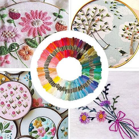 Colorful Embroidery Floss 100 Skeins Cross Stitch Threads Embroidery Thread for Hand Embroidery Friendship Bracelets String Cross Stitch Painting Bracelet Yarn Craft Floss in Saudi Arabia