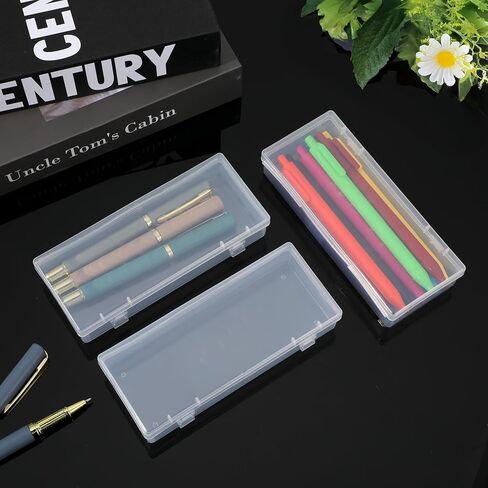 YBEATY 3 Pcs Small Plastic Storage Containers Clear Storage Boxes with Hinged Lids Transparent Organizers Cases Rectangular for Beads Jewelry Projects Game Pieces Other Art Craft Items in Saudi Arabia