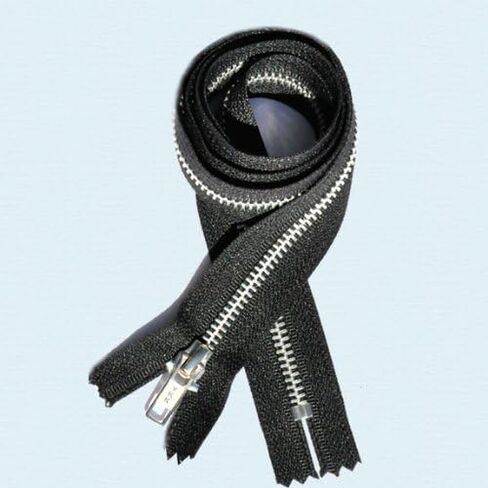 120" Zipper ~ YKK #5 Aluminum Metal ~ Closed Bottom ~ Black (1 Zipper) in Saudi Arabia