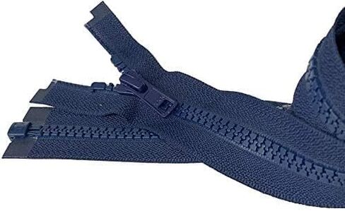 YKK #5 Molded Vislon Pennant Blue Medium Weight Jacket Separating Zipper - Choose Your Length - Color: Pennant Blue #919 - Made in The United States (1 Zipper Per Pack) (12" Inches) in Saudi Arabia