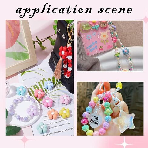 خرز زهرة اكريليك لصنع المجوهرات، متعدد الالوان، 16 ملم، حجم كبير، 100 قطعة، لوازم الحرف in Kuwait