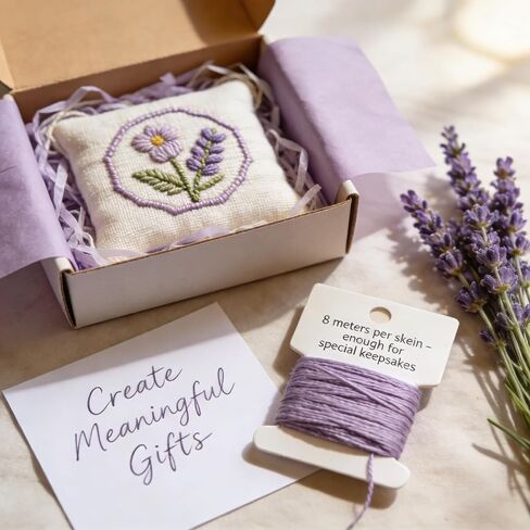 Embroidery Thread & Floss, 20-Color Provence Purple Series, 8 Meters/Skein (160M Total), for Friendship Bracelets, Cross Stitch & Tassels in Saudi Arabia