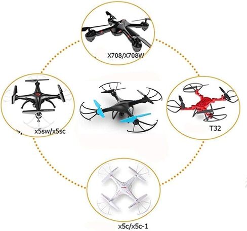 5PCS 3.7V 720mAh Lipo Battery with 5 in 1 Charger for Syma X5C X5C-1 X5A X5 X5SC X5SW H5C V931 Drone Accessory in Saudi Arabia