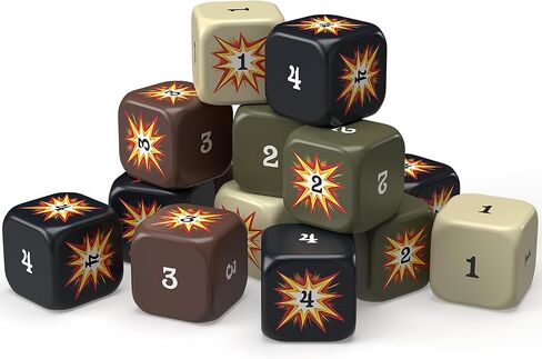 Renegade Games Studio: Axis & Allies: Hit Dice - 72 Dice in 4 Styles, 16mm, Military Style Duffel Carry Bag, Strategy Board Game Accessory & Upgrade in Saudi Arabia