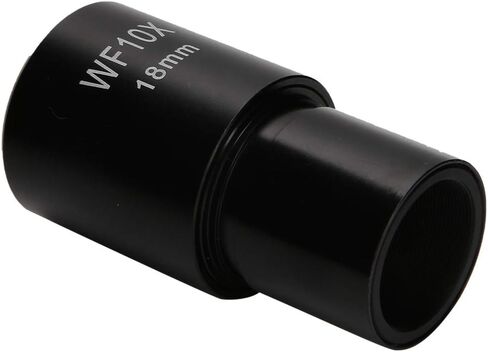 Biological Microscope Eyepiece WF10X 18mm Wide Angle Optical Lens with Scale Durable Metal Construction Bright Clear Image for Laboratory Research Science Education 23.2mm D in Kuwait