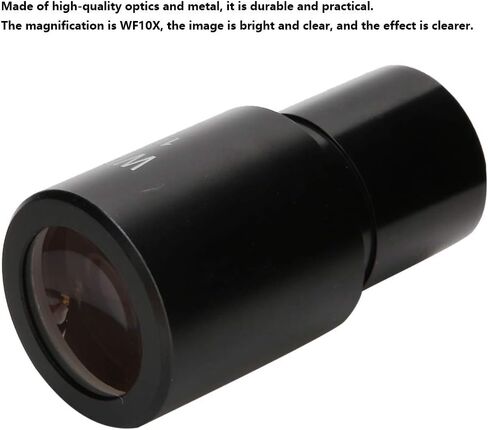 Biological Microscope Eyepiece WF10X 18mm Wide Angle Optical Lens with Scale Durable Metal Construction Bright Clear Image for Laboratory Research Science Education 23.2mm D in Kuwait