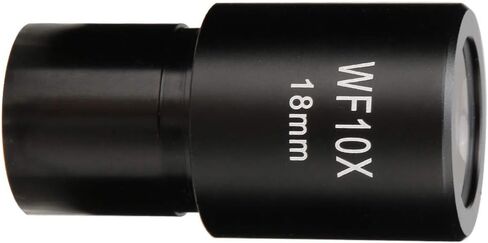 Biological Microscope Eyepiece WF10X 18mm Wide Angle Optical Lens with Scale Durable Metal Construction Bright Clear Image for Laboratory Research Science Education 23.2mm D in Kuwait