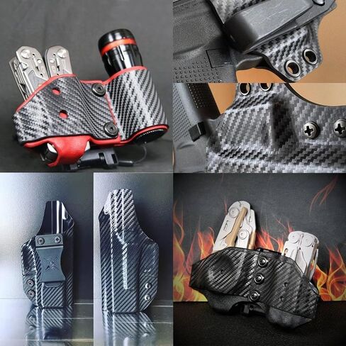 مجموعة صنع الحافظة بنفسك - أدوات صياغة جلدية مع مشابك، وأدوات ضبط يدوية للثقوب، وصفائح حرارية، ومسامير، ومثبتات وغسالات - مثالية لصناعة أغلفة السكاكين المخصصة وواقيات العارضة in Kuwait