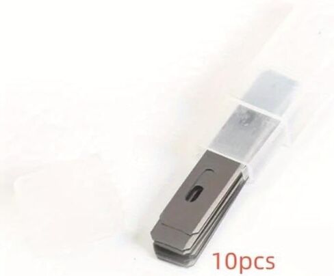 10Pcs Stainless Steel Replacement Blades for DIY Leather Craft Skiver Safety Strander Lace Maker Tool in Saudi Arabia