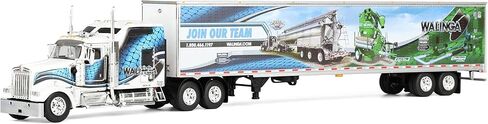 First Gear DCP 1/64 Kenworth W900L Studio Sleeper with 53ft Utility Trailer, Walinga Join Our Team Dealer Exclusive 60-2167 in Saudi Arabia
