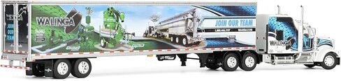 First Gear DCP 1/64 Kenworth W900L Studio Sleeper with 53ft Utility Trailer, Walinga Join Our Team Dealer Exclusive 60-2167 in Saudi Arabia