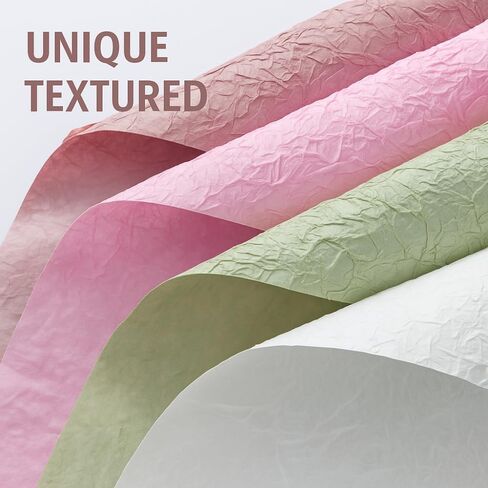 BBJ WRAPS Handmade Textured Flower Wrapping Paper, Micro-Waterproof Floral Bouquet Wrapping Paper, Ideal Thick Flower Paper for Bouquets Floral Arrangements, 5 Sheets, 22.8 × 22.8 Inch in Saudi Arabia