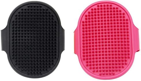 Silicone Pet Grooming Gloves 2-Pack for Dogs Cats Bath and Cleaning in Saudi Arabia