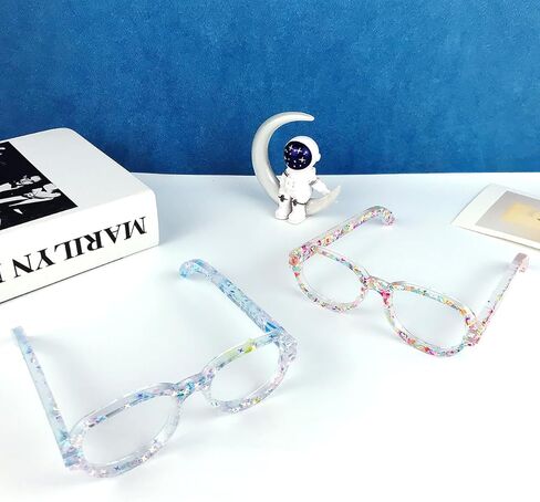ZORZA 2Pcs Eyeglasses Shaped Mold DIY Flexible Eyeglasses Glasses Frames Crystal Epoxy Mold Decor(Color Random) in Saudi Arabia