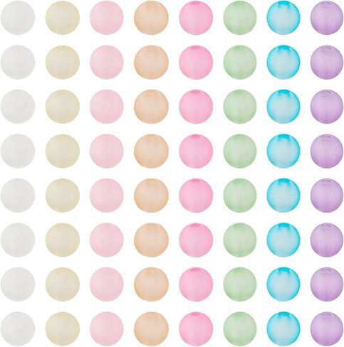400Pcs 6mm Acrylic Beads Frosted Pony Bead Candy Color Small Pastel Beads Round Kandi Bead Spacers for Crafts DIY Necklace Bracelets Keychain Lanyards Jewelry Making Supplies in Saudi Arabia