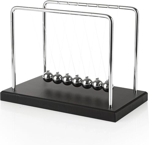 LANIAKEA Newtons Cradle Balance Balls Newtons Cradle Pendulum with 7 Balls Black Wooden Base Desk Balance Ball Office Home Desk Decoration in Saudi Arabia